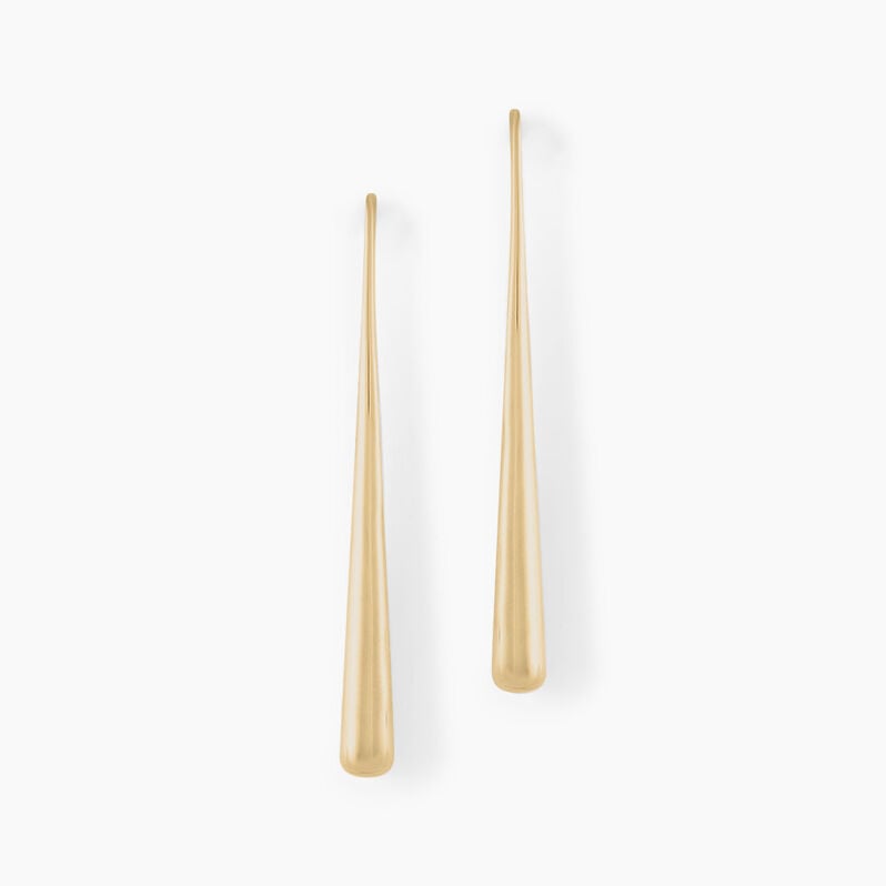 Boucles D'oreilles Pendantes Graham Plaqué Or Jaune - Spannringe Damen | OROVIVO