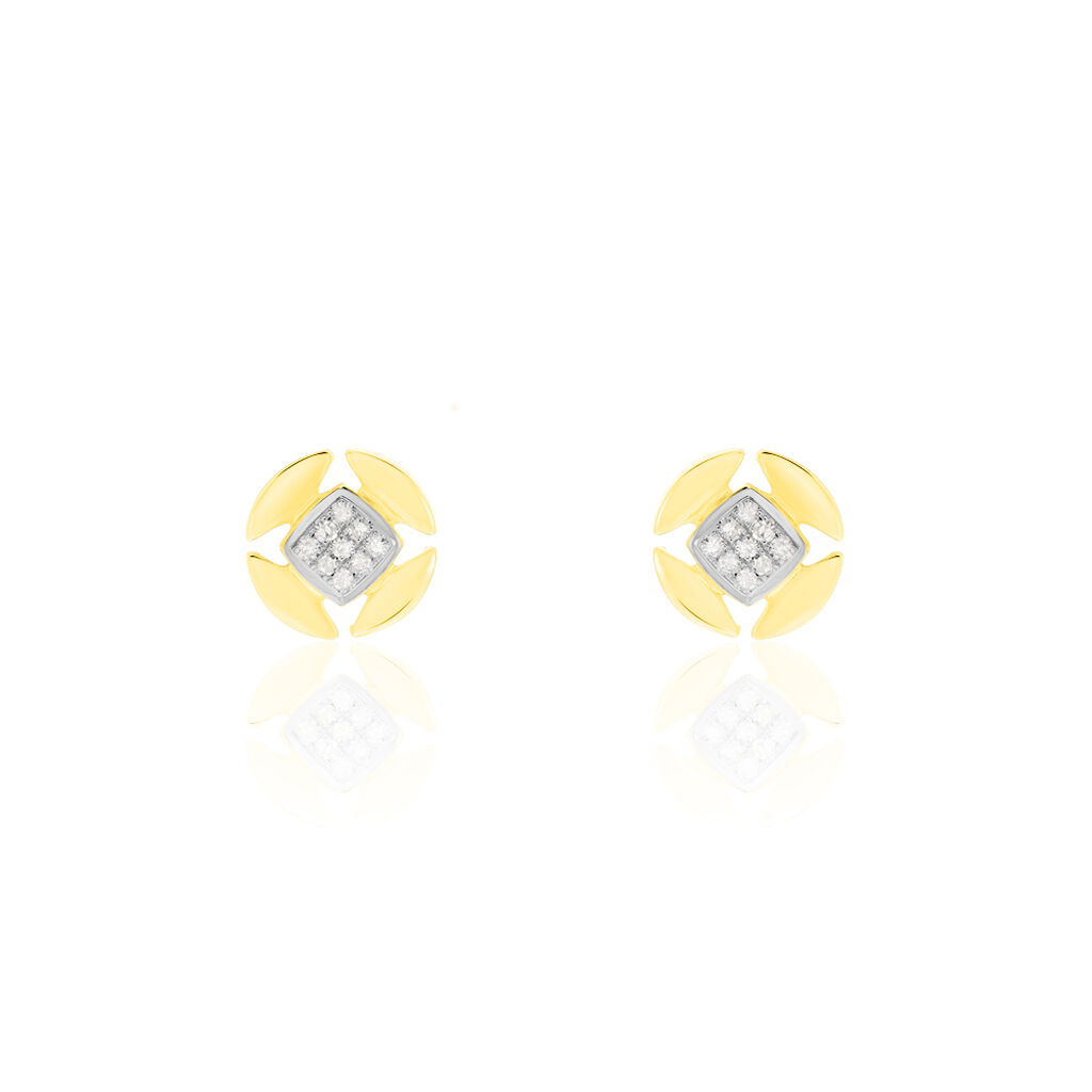 Boucles D'oreilles Or Bicolore Xaverine - Spannringe Damen | OROVIVO