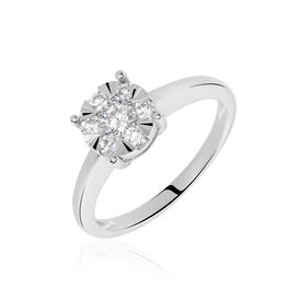 Damenring Weißgold 750 Diamanten 0,26ct  - Ringe mit Edelsteinen Damen | OROVIVO