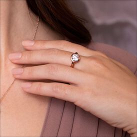 Damenring Silber 925 Rosé Vergoldet Zirkonia - Cocktailringe Damen | OROVIVO