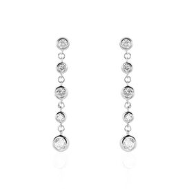 Damen Ohrstecker Lang Silber 925 Zirkonia  - Ohrstecker lang Damen | OROVIVO
