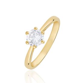 Ring Gold 750 Synthetischer Diamant 0,36ct - Ringe mit Stein Damen | OROVIVO