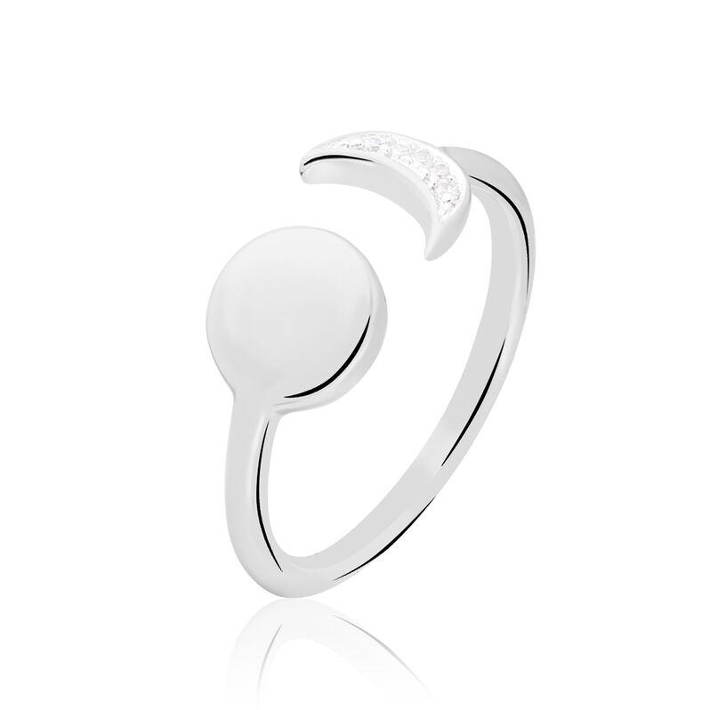 Bague Lyana Argent Blanc Oxyde De Zirconium - Spannringe Damen | OROVIVO