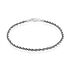 ABIE TORSADE Damen Armkette Silber Bicolor Silber/Schwarz 925