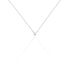 Delicate Damen Collier Wei&szlig;gold 375 (9 Karat) Diamant Wei&szlig; 0,05 ct Barren
