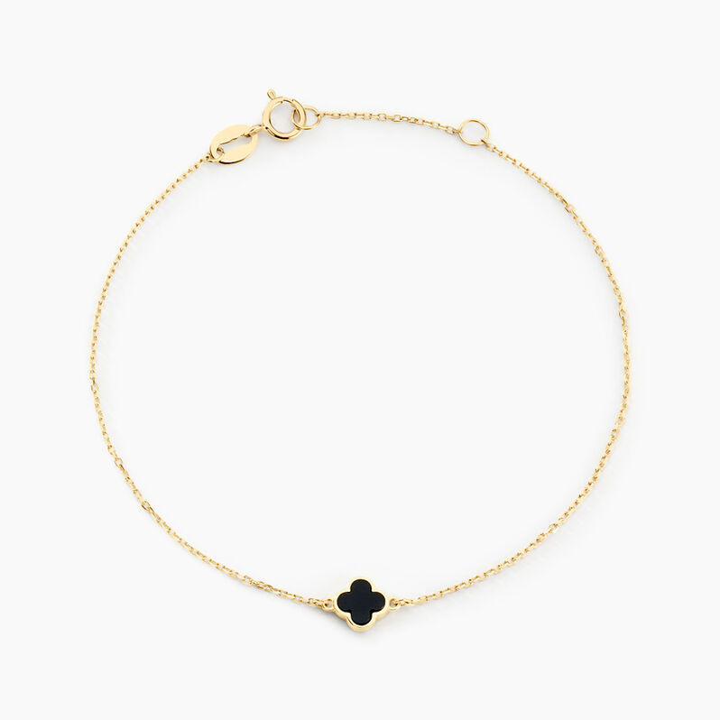 Bracelet Stellya Or Jaune Onyx - Spannringe Damen | OROVIVO
