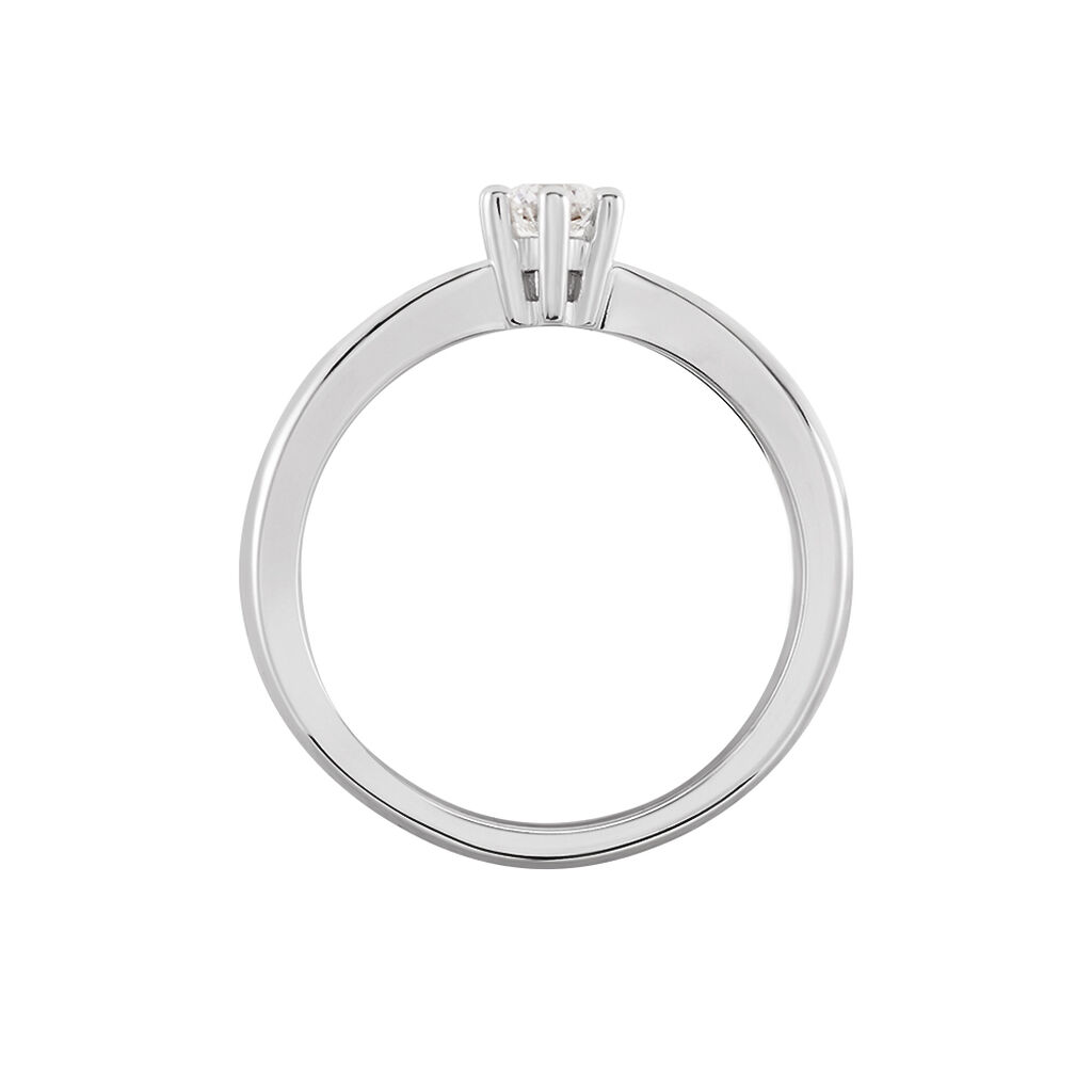 ROME Damen Ring Wei&szlig;gold 750 (18 Karat) Diamant Wei&szlig; 0,2 ct