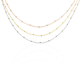 Damen Halskette Silber 925 Tricolor Vergoldet - Ketten ohne Stein Damen | OROVIVO