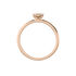 BINA Damen Ring Rosegold 375 (9 Karat) Zirkonia Weiß B 1,85 mm