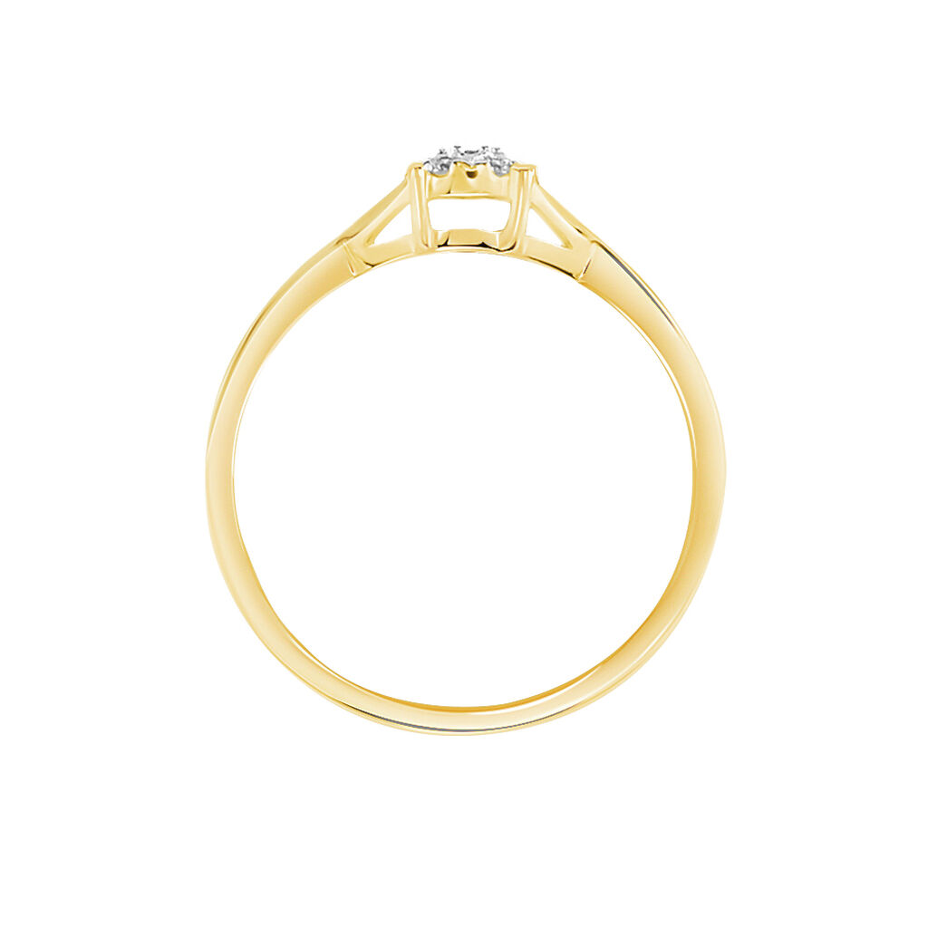 Bague Or Jaune Imelie Diamants - Spannringe Damen | OROVIVO