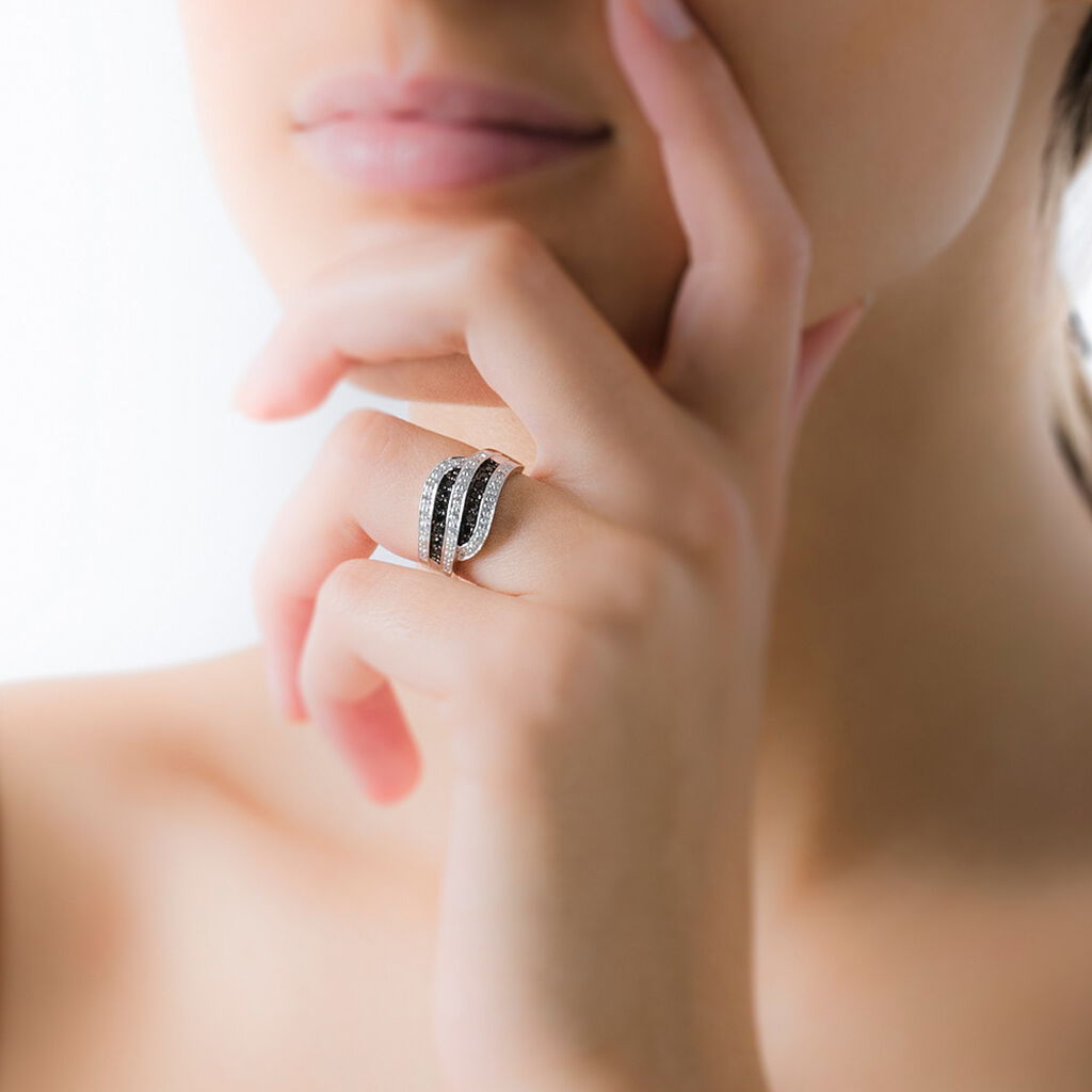 Bague Candela Or Blanc Diamant - Spannringe Damen | OROVIVO