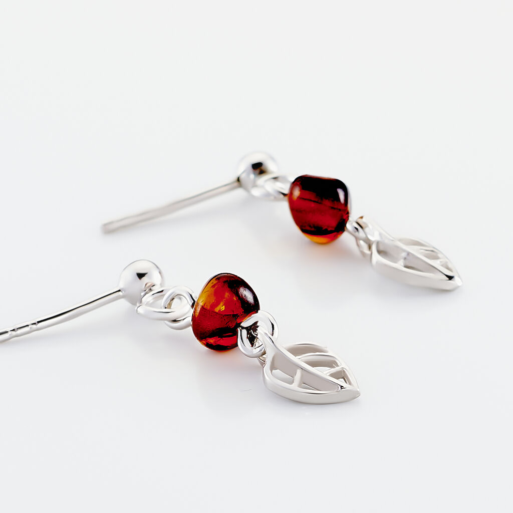 Boucles D'oreilles Solene Argent Ambre - Spannringe Damen | OROVIVO