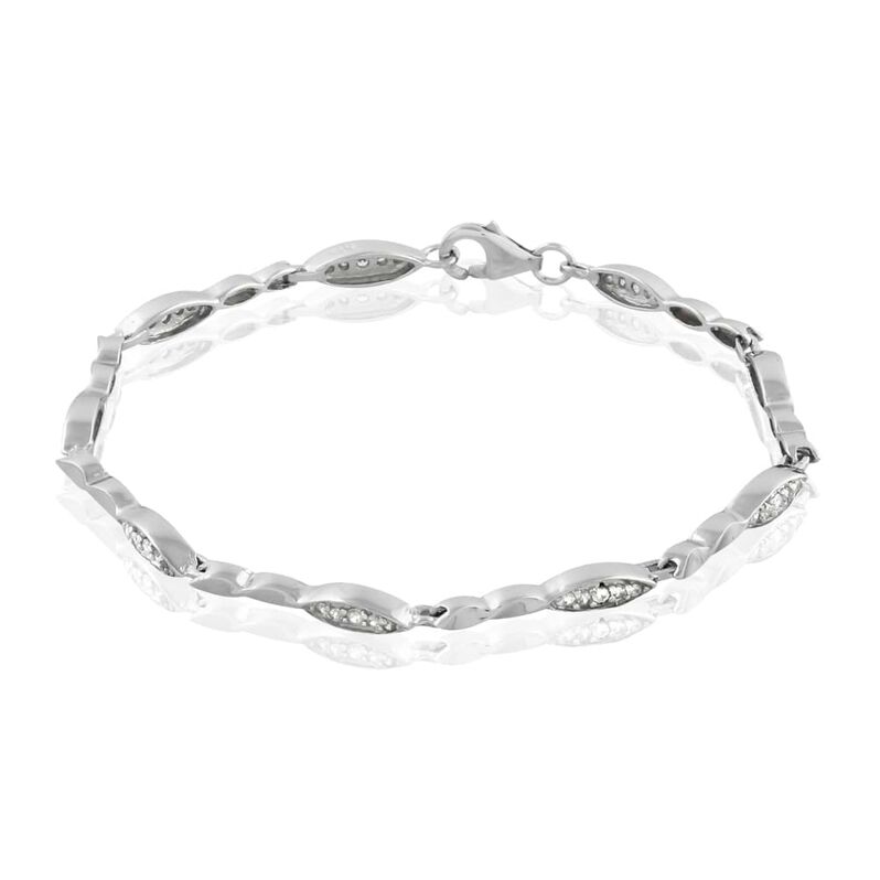 Bracciale Silver Shine Argento Rodiato Cubic Zirconia - Spannringe Damen | OROVIVO