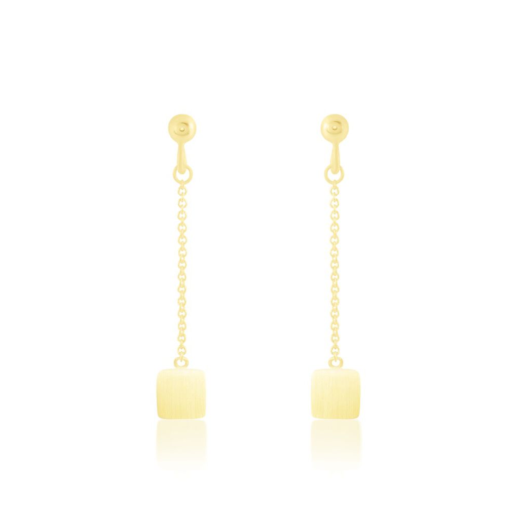 Damen Ohrstecker Lang Gold 375 Plättchen - Ohrringe Damen | OROVIVO