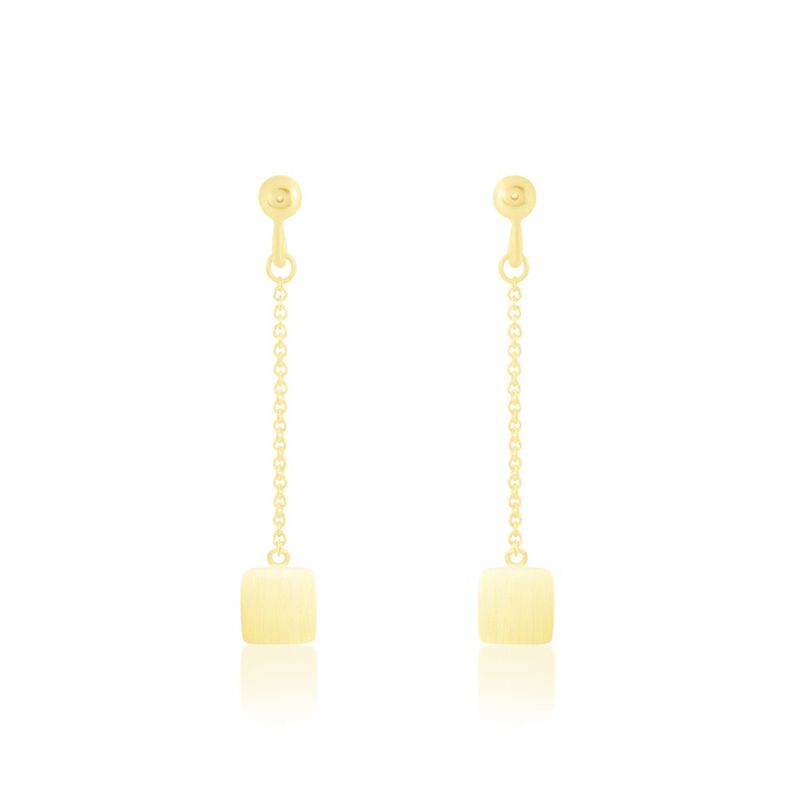 Damen Ohrstecker Lang Gold 375 Plättchen - Ohrringe Damen | OROVIVO