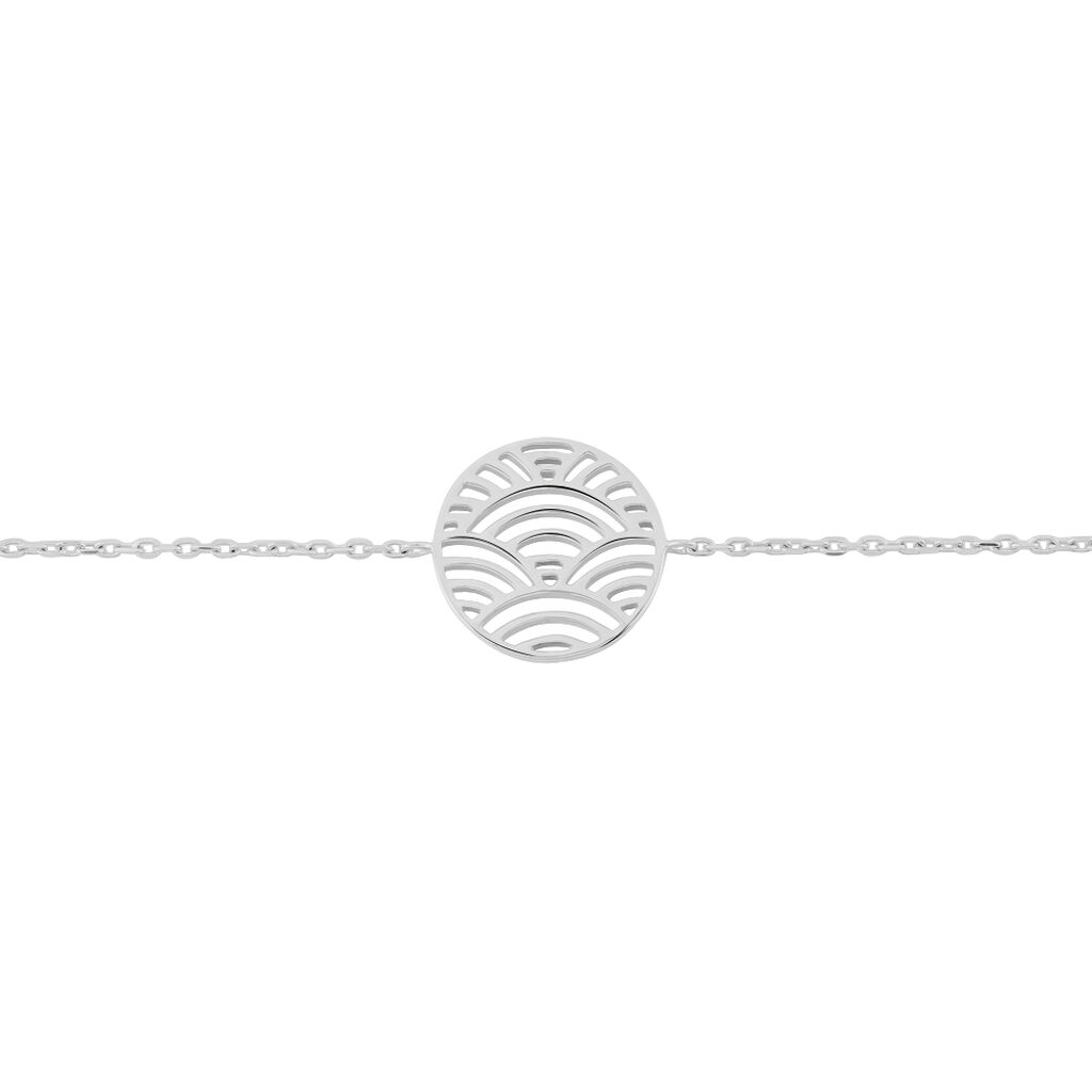 Bracelet Naelia Argent Cercle Vagues - Spannringe Damen | OROVIVO