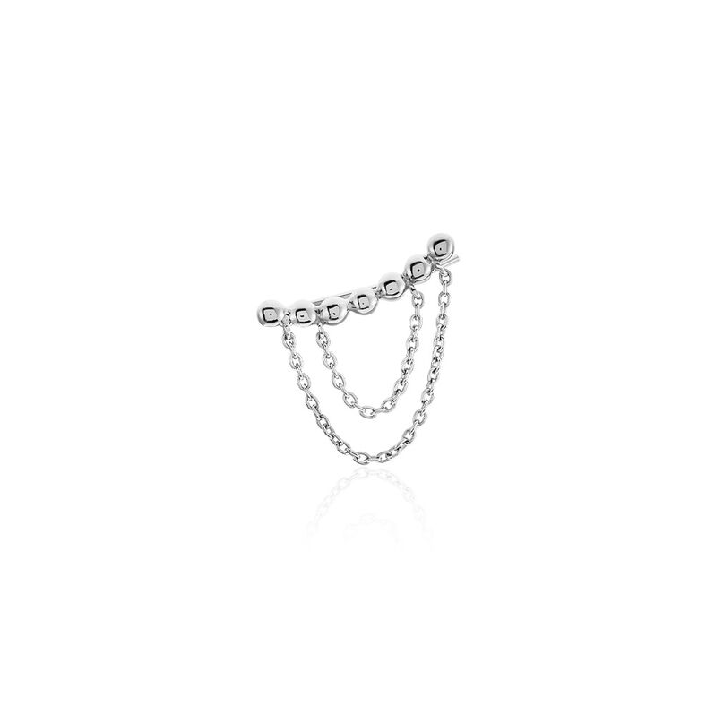 Bijoux D'oreilles Kaori Argent Weiss - Spannringe Damen | OROVIVO