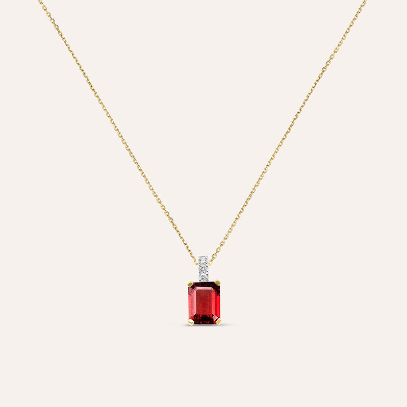 Collana Jasmine Oro Giallo Rodolite Diamante - Spannringe Damen | OROVIVO