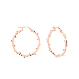 Damen Creolen Silber 925 Rosé Vergoldet 27mm - Creolen Damen | OROVIVO