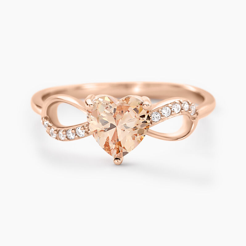 Bague Atieno Argent Rose Oxyde De Zirconium - Spannringe Damen | OROVIVO