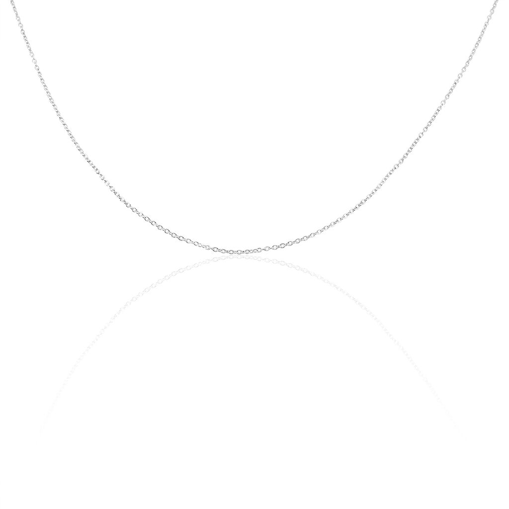 Unisex Ankerkette Weißgold 375  - Halsketten Damen | OROVIVO