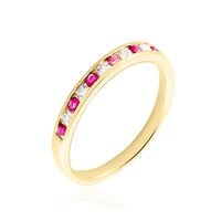 Carol Damen Ring Gold 585 (14 Karat) Rubin Rot 0,31 ct