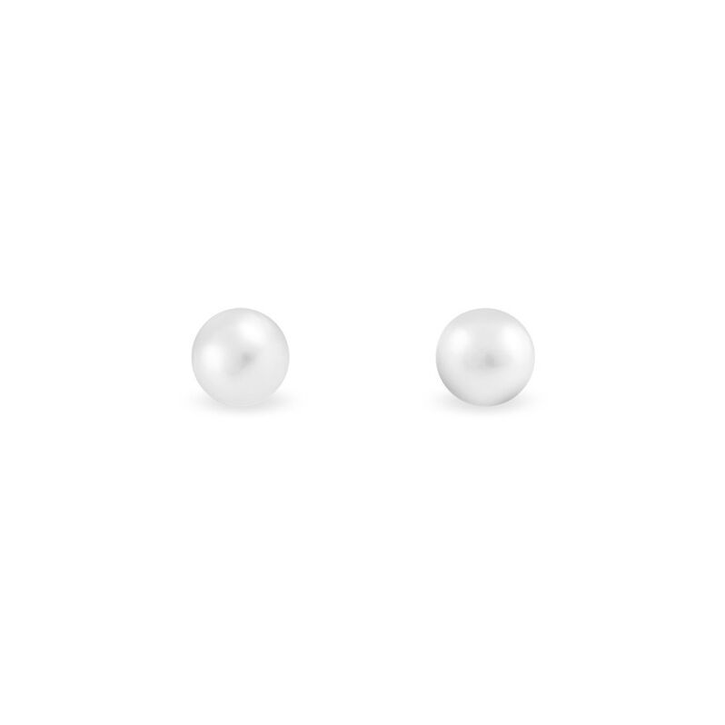 Boucles D'oreilles Puces Kesya Nacres Bouton Or Jaune Perle De Culture - Spannringe Damen | OROVIVO