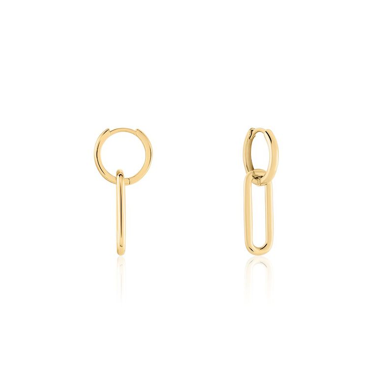 Damen Creolen Vergoldet Ohne Stein Kettenglieder Kamilah 14,00mm  - Sommerschmuck Damen | OROVIVO