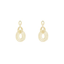 Damen Ohrstecker Lang Messing Gold plattiert - Ohrstecker lang Damen | OROVIVO