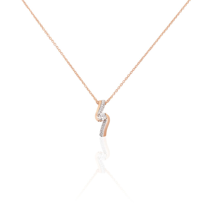 Collier Melina Or Rose Vrille Diamants - Spannringe Damen | OROVIVO