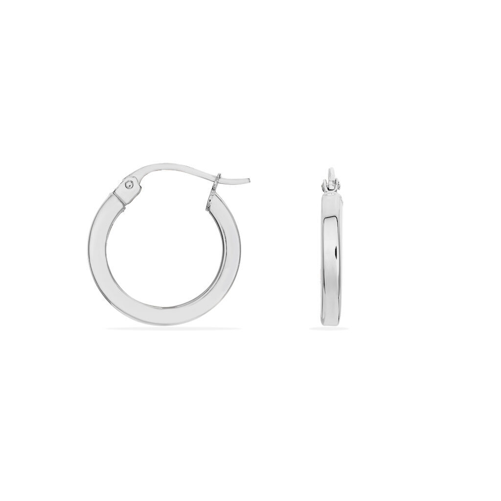 ILVA Damen Creolen Silber 925 B 2 mm, Creolen ohne Stein