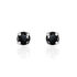 DARINA KRAPPE Damen Ohrstecker Wei&szlig;gold 375 (9 Karat) Zirkonia Schwarz B 3 mm