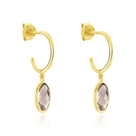 Damen Steckcreolen Silber 925 vergoldet Stein - Creolen Damen | OROVIVO