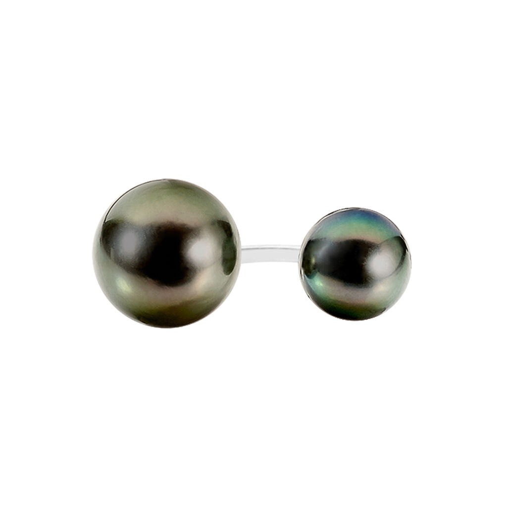 Bague Or Gris  Et Perle - Spannringe Damen | OROVIVO