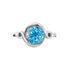 SINEWA Damen Ring Silber Silber 925 Zirkonia Blau 3,06 ct Spirale