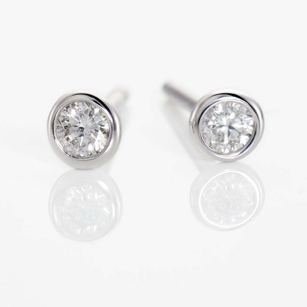 Damen Ohrstecker Weißgold 375 Diamant 0,1ct Ofelia  - Ohrstecker Damen | OROVIVO