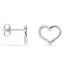 SALONA Damen Ohrstecker Silber 925 Zirkonia Weiß Herz