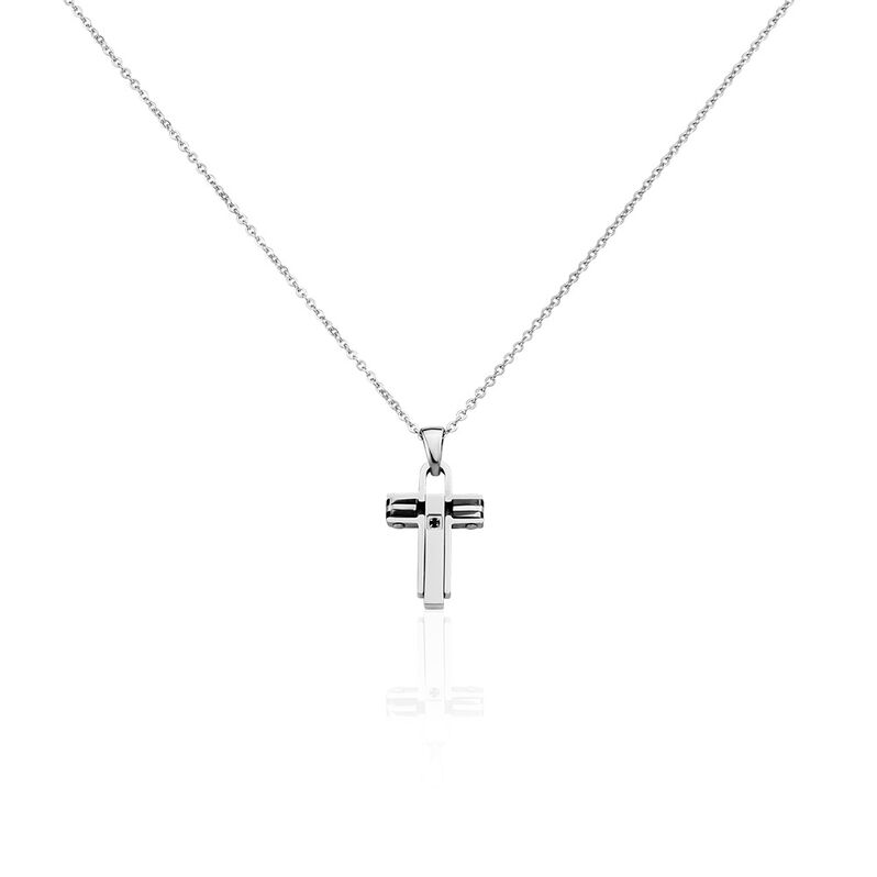 Herren Collier Edelstahl Kreuz - Halsketten Herren | OROVIVO