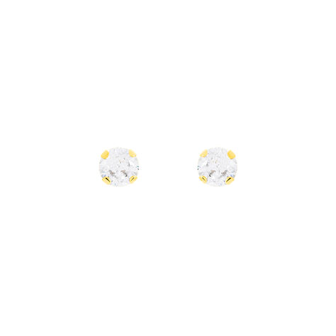 Damen Ohrstecker Gold 375 Zirkonia 3,5mm - Ohrstecker Damen | OROVIVO