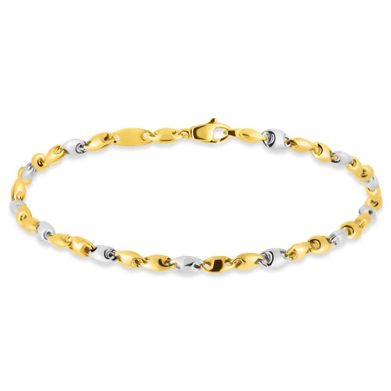 Bracciale Catena Oro Uomo Oro Bicolore - Spannringe Herren | OROVIVO