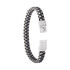 ANGELINO Herren Armband Edelstahl Grau