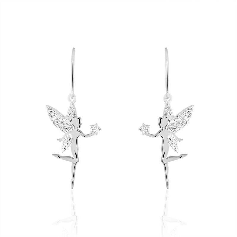 Boucles D'oreilles Pendantes Alberte Argent Blanc Oxyde De Zirconium - Spannringe Damen | OROVIVO