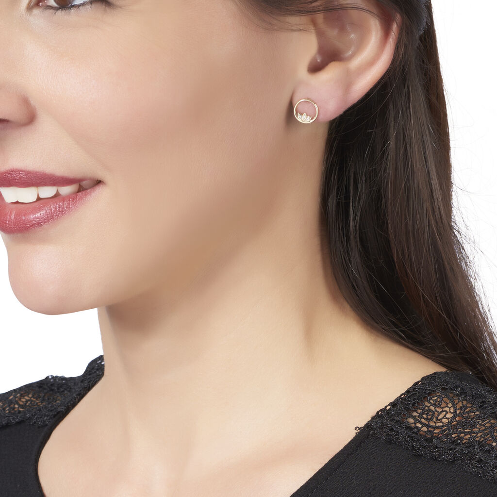 Boucles D'oreilles Helia Or Jaune Cercle - Spannringe Damen | OROVIVO