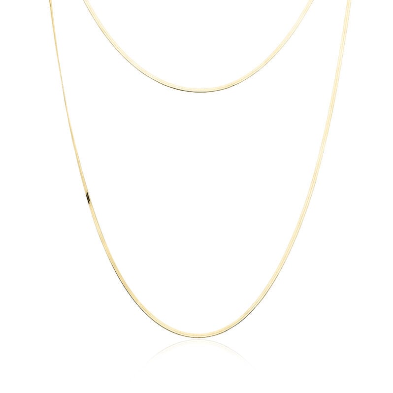 LEILA Damen Collier Silber vergoldet 925 B 0,5 mm - Halsketten Damen | OROVIVO