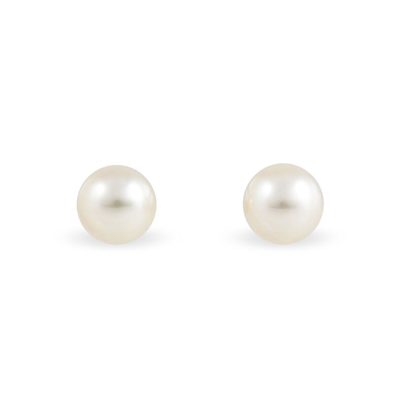 Boucles D'oreilles Puces Modeste Or Jaune Perle De Culture - Spannringe Damen | OROVIVO