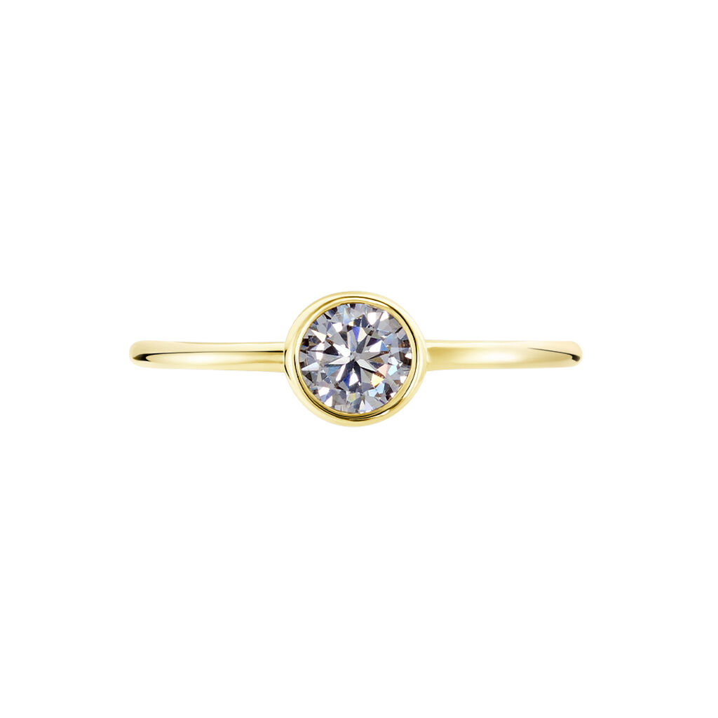 Damen Ring Vergoldet Zirkonia Malena 6,00mm  - Ringe mit Stein Damen | OROVIVO