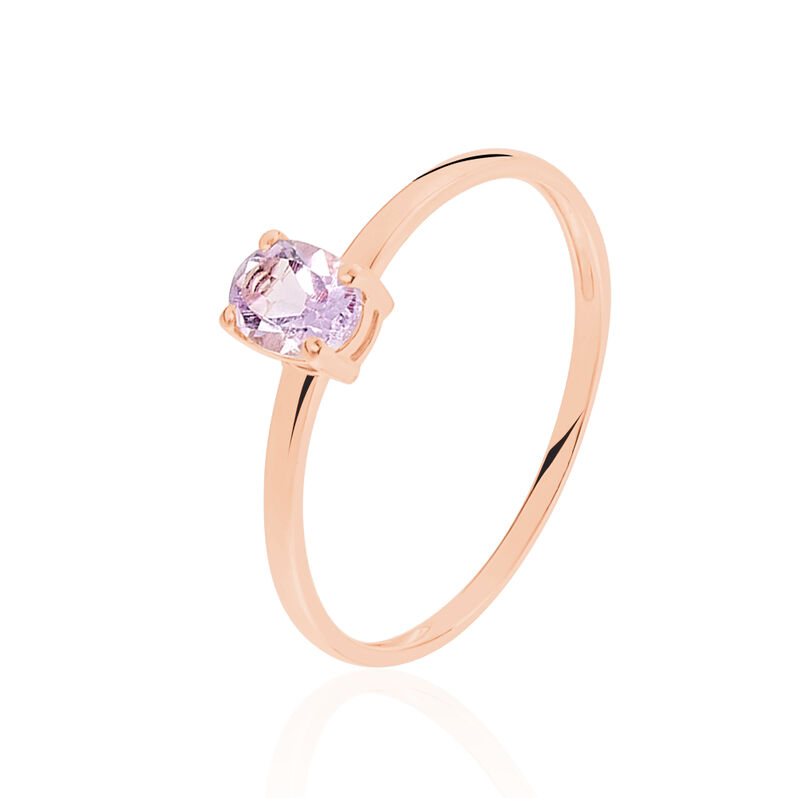 Bague Lily Or Rose Amethyste - Spannringe Damen | OROVIVO