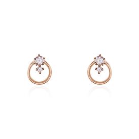 Damen Ohrstecker Rotgold 375 Zirkonia - Ohrringe Damen | OROVIVO